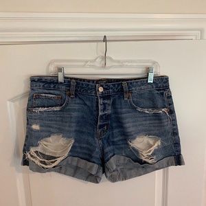 Denim Abercrombie ripped shorts